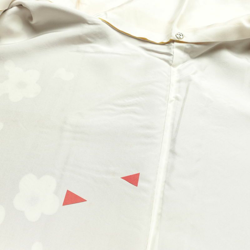 振袖 正絹 古典柄 伊達衿付き 袷仕立て 身丈166cm 裄丈67cm リサイクル着物 着物 箔 金彩 成人式 二十歳 二十歳の集い 盛り上げ箔 梅 赤・朱_画像21