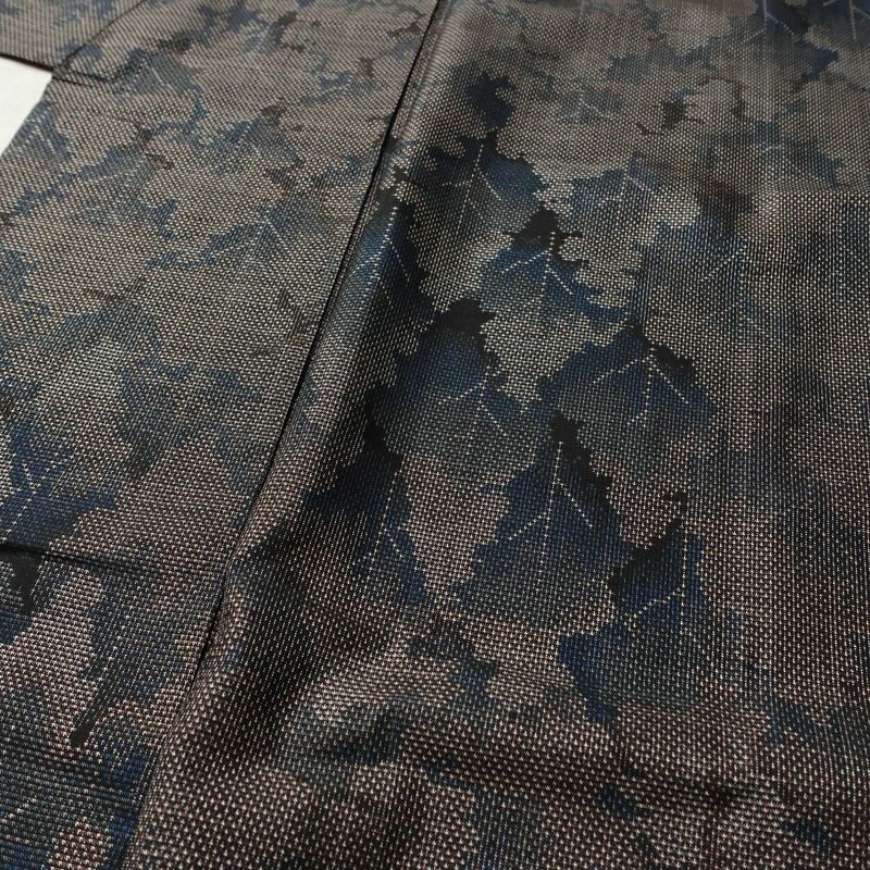 大島紬 正絹 風景柄 袷仕立て 身丈154cm 裄丈63cm リサイクル着物 着物 茶_画像5