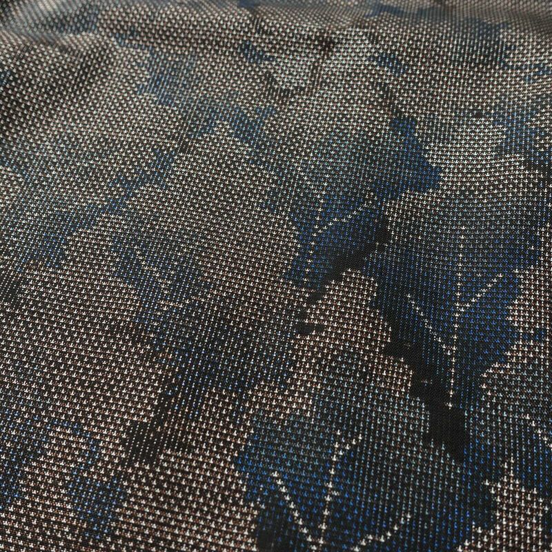 大島紬 正絹 風景柄 袷仕立て 身丈154cm 裄丈63cm リサイクル着物 着物 茶_画像7