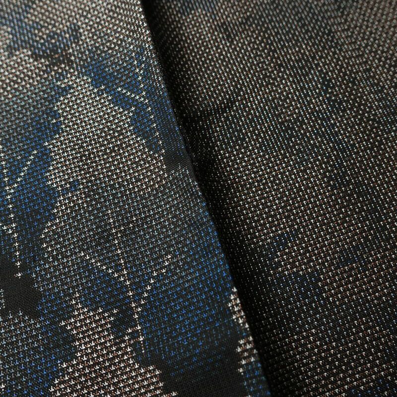 大島紬 正絹 風景柄 袷仕立て 身丈154cm 裄丈63cm リサイクル着物 着物 茶_画像10