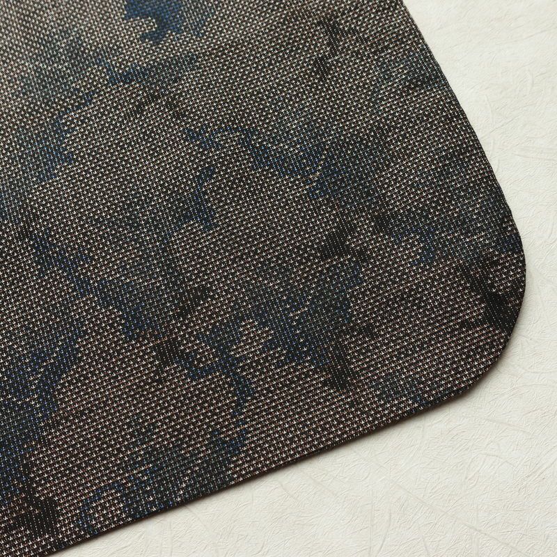 大島紬 正絹 風景柄 袷仕立て 身丈154cm 裄丈63cm リサイクル着物 着物 茶_画像14