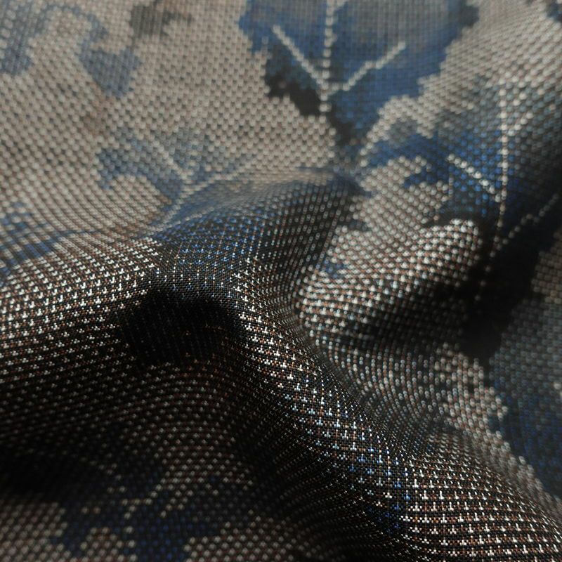 大島紬 正絹 風景柄 袷仕立て 身丈154cm 裄丈63cm リサイクル着物 着物 茶_画像19