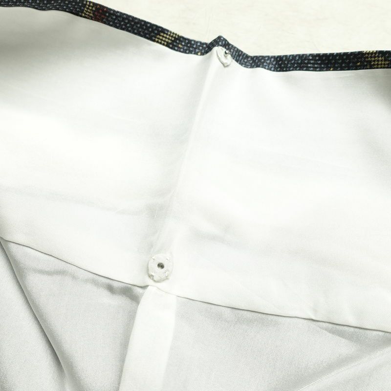 紬 正絹 雲柄 袷仕立て 身丈160.5cm 裄丈67cm リサイクル着物 着物 青・紺_画像17