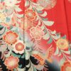 振袖 正絹 花柄 袷仕立て 身丈164cm 裄丈65.5cm リサイクル着物 着物 箔 金彩 成人式 二十歳 二十歳の集い 赤・朱_画像6