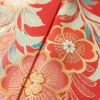 振袖 正絹 花柄 袷仕立て 身丈164cm 裄丈65.5cm リサイクル着物 着物 箔 金彩 成人式 二十歳 二十歳の集い 赤・朱_画像7