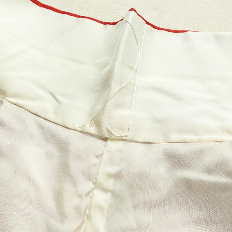 振袖 正絹 花柄 袷仕立て 身丈164cm 裄丈65.5cm リサイクル着物 着物 箔 金彩 成人式 二十歳 二十歳の集い 赤・朱_画像18