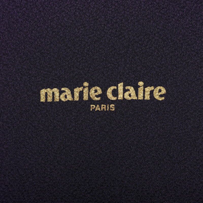 振袖 marieclaire 縮緬 正絹 花柄 袷仕立て 身丈170cm 裄丈68cm リサイクル着物 着物 成人式 二十歳 二十歳の集い モダン 桜 紫・藤色_画像12