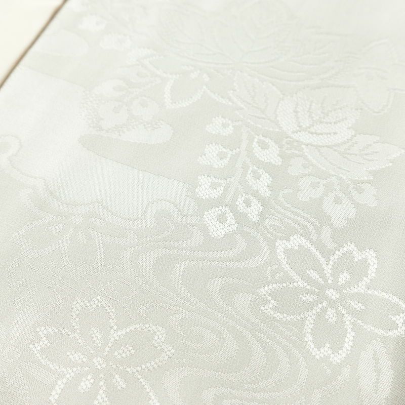 長襦袢 良品 振袖用 正絹 古典柄 袖無双・胴抜き 身丈124cm 裄丈65cm 蝶 リサイクル着物 ピンク_画像7