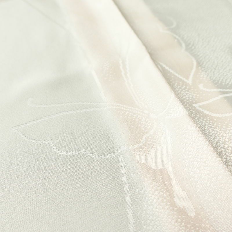 長襦袢 良品 振袖用 正絹 古典柄 袖無双・胴抜き 身丈124cm 裄丈65cm 蝶 リサイクル着物 ピンク_画像8