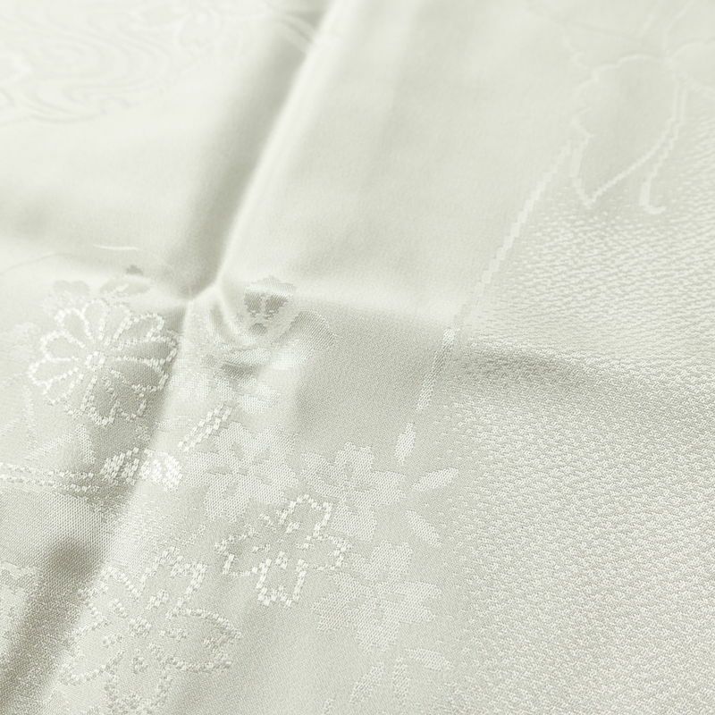 長襦袢 良品 振袖用 正絹 古典柄 袖無双・胴抜き 身丈124cm 裄丈65cm 蝶 リサイクル着物 ピンク_画像9