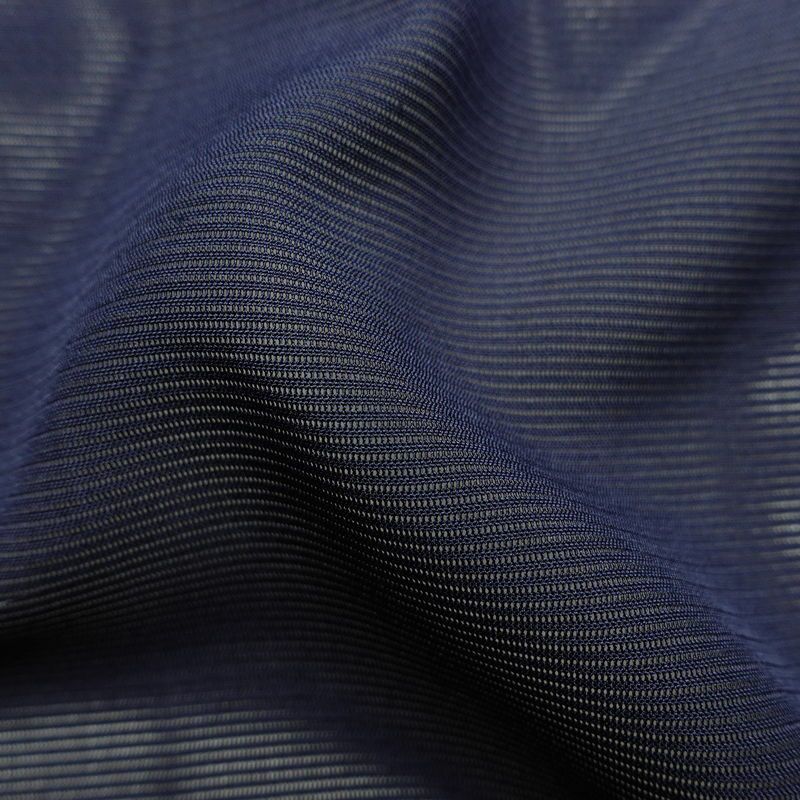 盛夏 付け下げ 絽 良品 しつけ糸付き 夏用 正絹 木の葉・植物柄 単衣仕立て 身丈163cm 裄丈68.5cm リサイクル着物 付下 着物 刺繍 薄物 青・紺_画像21