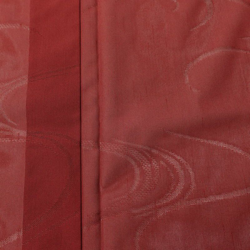 盛夏 紗 しつけ糸付き 正絹 流水・波柄 単衣仕立て 身丈163.5cm 裄丈65.5cm リサイクル着物 着物 薄物 赤・朱_画像6