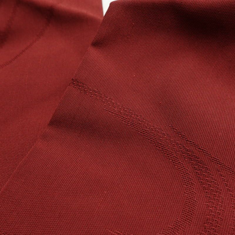 盛夏 紗 しつけ糸付き 正絹 流水・波柄 単衣仕立て 身丈163.5cm 裄丈65.5cm リサイクル着物 着物 薄物 赤・朱_画像17