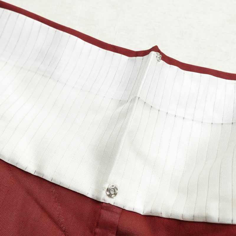 盛夏 紗 しつけ糸付き 正絹 流水・波柄 単衣仕立て 身丈163.5cm 裄丈65.5cm リサイクル着物 着物 薄物 赤・朱_画像19