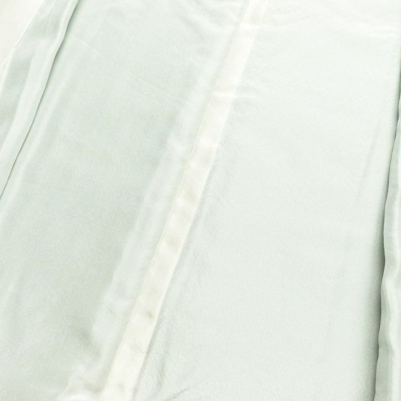 色無地 しつけ糸付き 正絹 木の葉・植物柄 袷仕立て 身丈167.5cm 裄丈67.5cm リサイクル着物 着物 緑・うぐいす色_画像18