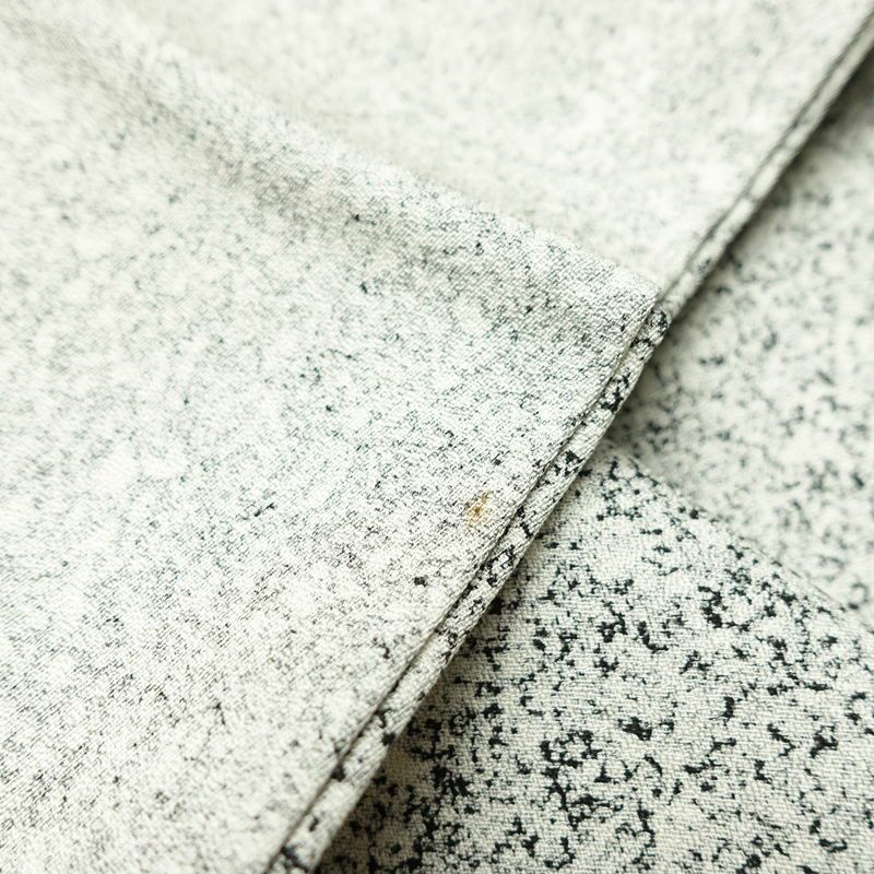 訪問着 一つ紋付き 正絹 花柄 袷仕立て 身丈167cm 裄丈66cm リサイクル着物 着物 刺繍 箔 共八掛 金彩 芍薬 菊 グレー_画像17