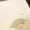 付け下げ 正絹 古典柄 袷仕立て 身丈160cm 裄丈67.5cm リサイクル着物 着物 鼓 箔 金彩 扇子 ピンク_画像13