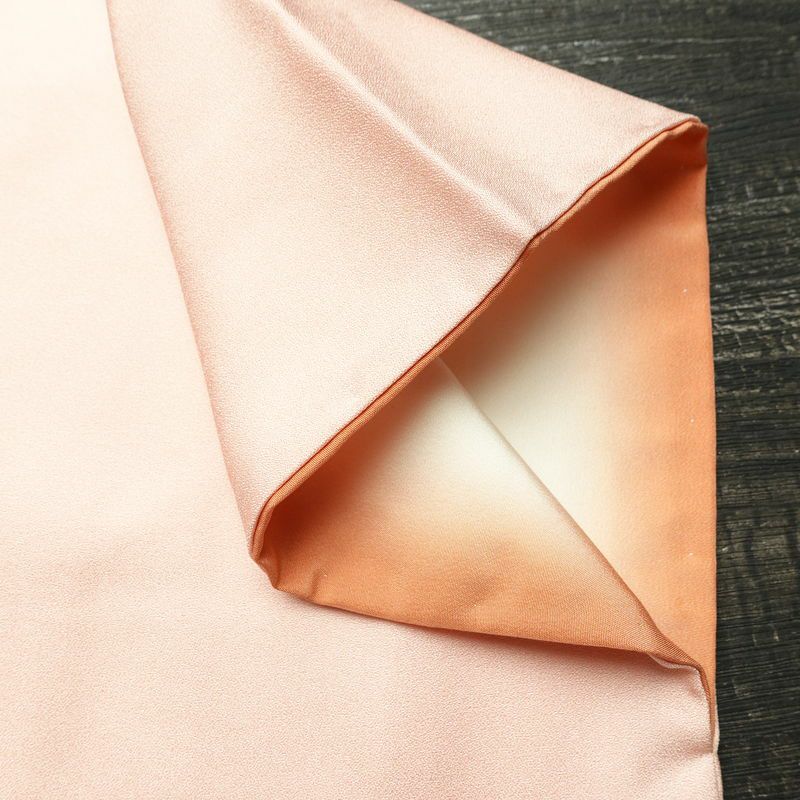 付け下げ 正絹 古典柄 袷仕立て 身丈160cm 裄丈67.5cm リサイクル着物 着物 鼓 箔 金彩 扇子 ピンク_画像18