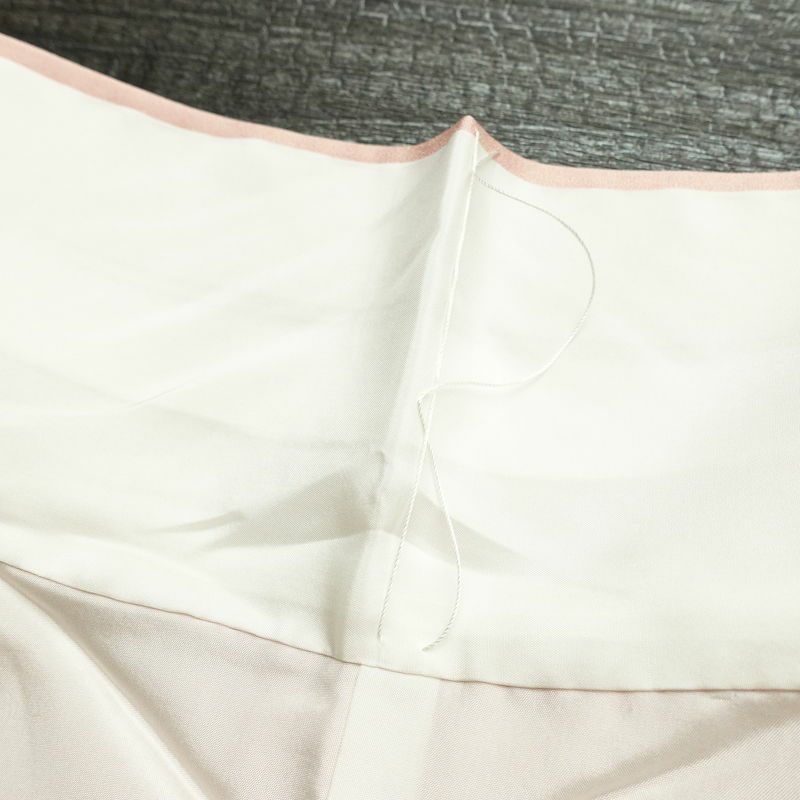 付け下げ 正絹 古典柄 袷仕立て 身丈160cm 裄丈67.5cm リサイクル着物 着物 鼓 箔 金彩 扇子 ピンク_画像21