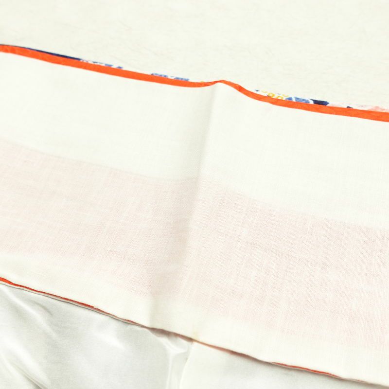 小紋 伊達衿付き 絞り 正絹 花柄 袷仕立て 身丈162cm 裄丈67.5cm リサイクル着物 着物 青・紺_画像19