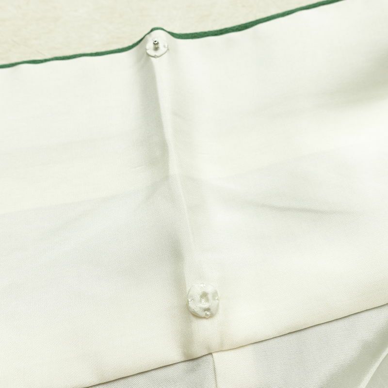 色留袖 松尾光琳 落款入り 縮緬 一つ紋付き 正絹 木の葉・植物柄 袷仕立て 身丈170cm 裄丈69.5cm リサイクル着物 着物 箔 共八掛 金彩 緑・うぐいす色_画像20