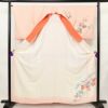 付け下げ 縮緬 一つ紋付き 伊達衿付き 正絹 花柄 袷仕立て 身丈160.5cm 裄丈65.5cm リサイクル着物 着物 入学式 七五三 フォーマル 菊 ピンク_画像3
