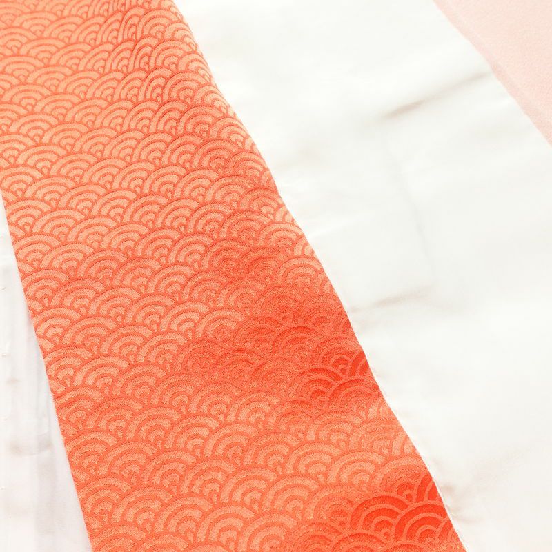 付け下げ 縮緬 一つ紋付き 伊達衿付き 正絹 花柄 袷仕立て 身丈160.5cm 裄丈65.5cm リサイクル着物 着物 入学式 七五三 フォーマル 菊 ピンク_画像18