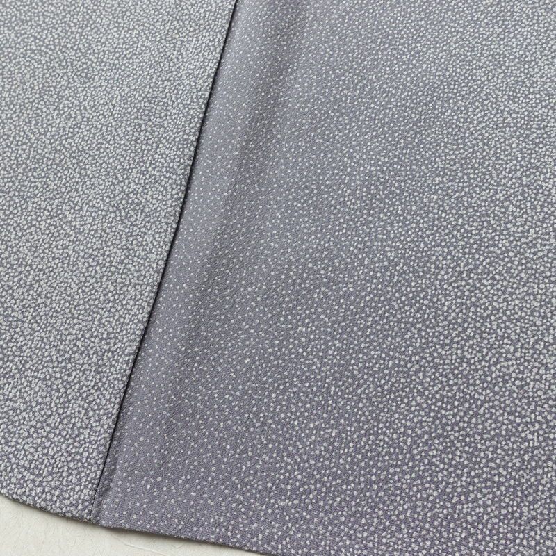 単衣 小紋 良品 縮緬 正絹 その他の柄 単衣仕立て 身丈163cm 裄丈64.5cm リサイクル着物 着物 青・紺_画像4