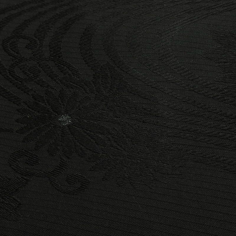 喪服 夏用 夏喪服 美品 絽 落款入り しつけ糸付き 五つ紋付き バチ衿仕立て 正絹 無地 単衣仕立て 身丈172cm 裄丈70cm リサイクル着物 着物 未使用品 黒_画像12