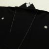 喪服 美品 袷喪服 落款入り しつけ糸付き 縮緬 五つ紋付き トールサイズ 正絹 無地 袷仕立て 身丈172cm 裄丈71cm リサイクル着物 着物 未使用品 黒_画像7