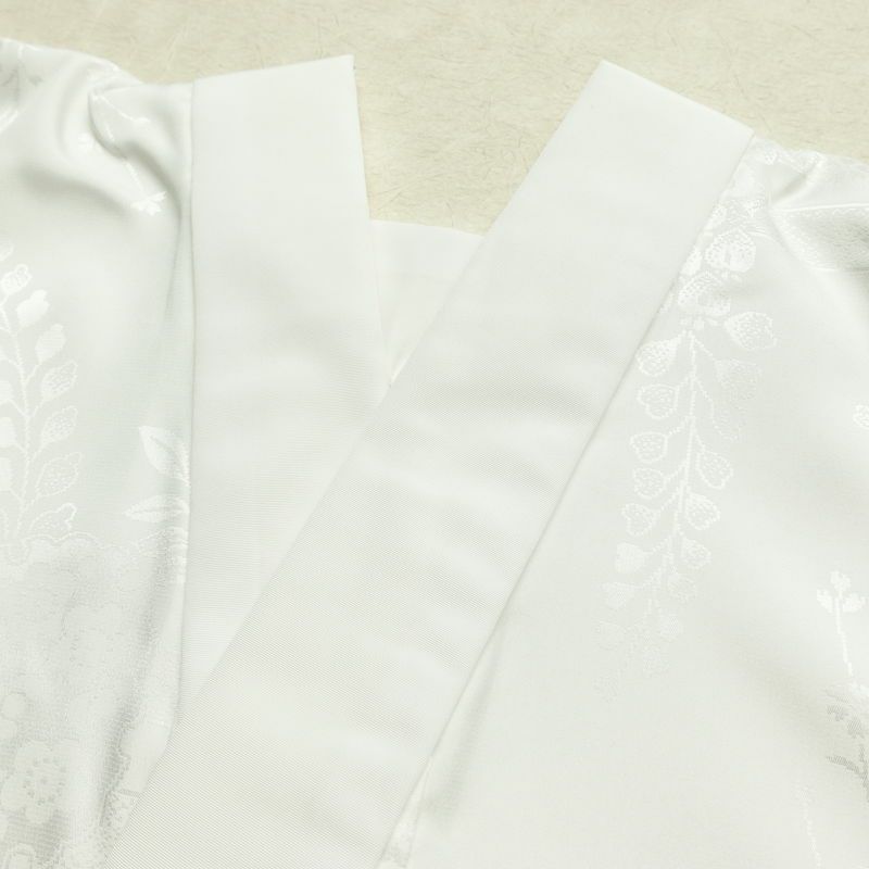 喪服 美品 袷喪服 落款入り しつけ糸付き 縮緬 五つ紋付き トールサイズ 正絹 無地 袷仕立て 身丈172cm 裄丈71cm リサイクル着物 着物 未使用品 黒_画像8