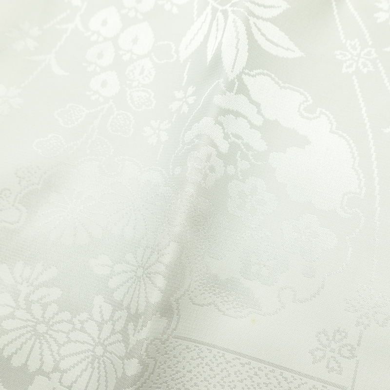 喪服 美品 袷喪服 落款入り しつけ糸付き 縮緬 五つ紋付き トールサイズ 正絹 無地 袷仕立て 身丈172cm 裄丈71cm リサイクル着物 着物 未使用品 黒_画像9