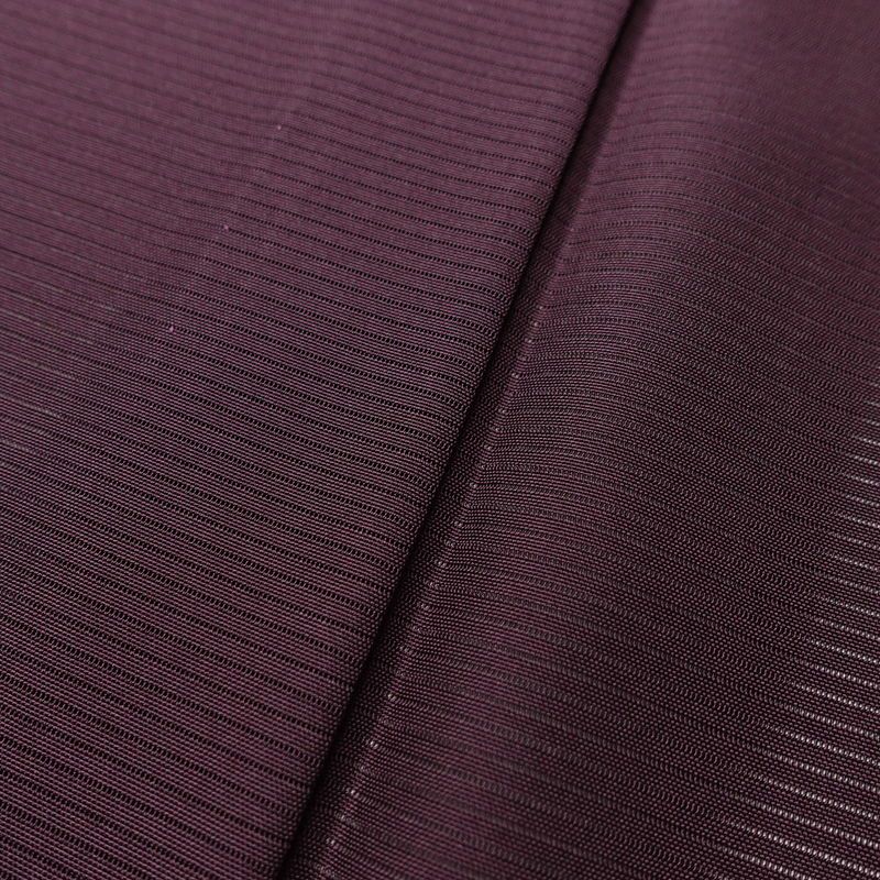 盛夏 色無地 絽 美品 しつけ糸付き 夏用 一つ紋付き 正絹 無地 単衣仕立て 身丈162cm 裄丈63cm リサイクル着物 着物 薄物 紫・藤色_画像9