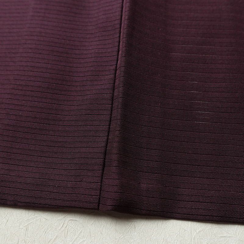 盛夏 色無地 絽 美品 しつけ糸付き 夏用 一つ紋付き 正絹 無地 単衣仕立て 身丈162cm 裄丈63cm リサイクル着物 着物 薄物 紫・藤色_画像11