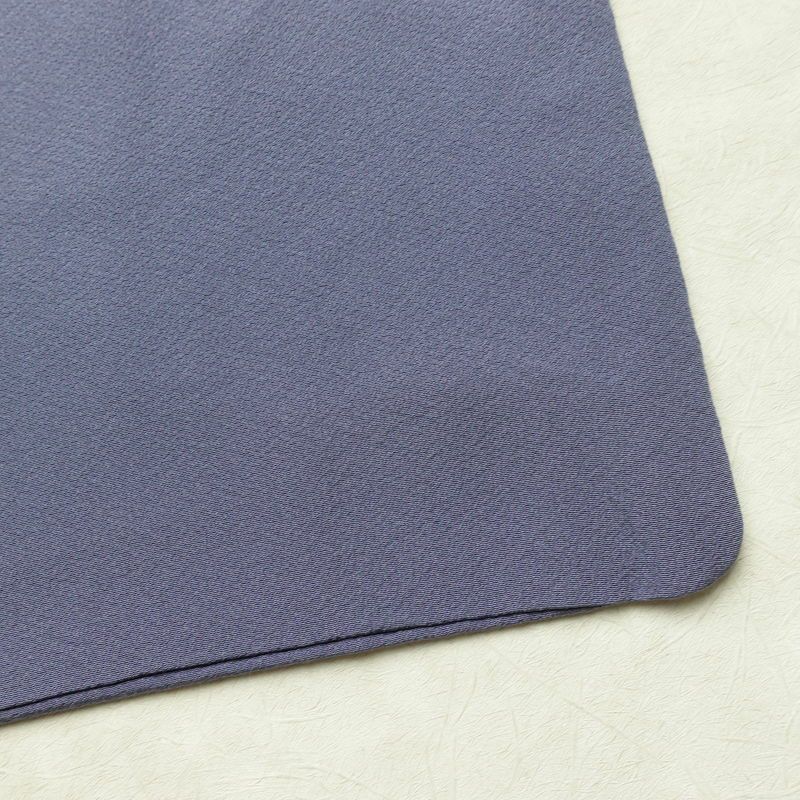 色無地 縮緬 一つ紋付き 正絹 無地 袷仕立て 身丈159cm 裄丈64.5cm リサイクル着物 着物 共八掛 お茶会 竜胆色 紫・藤色_画像14