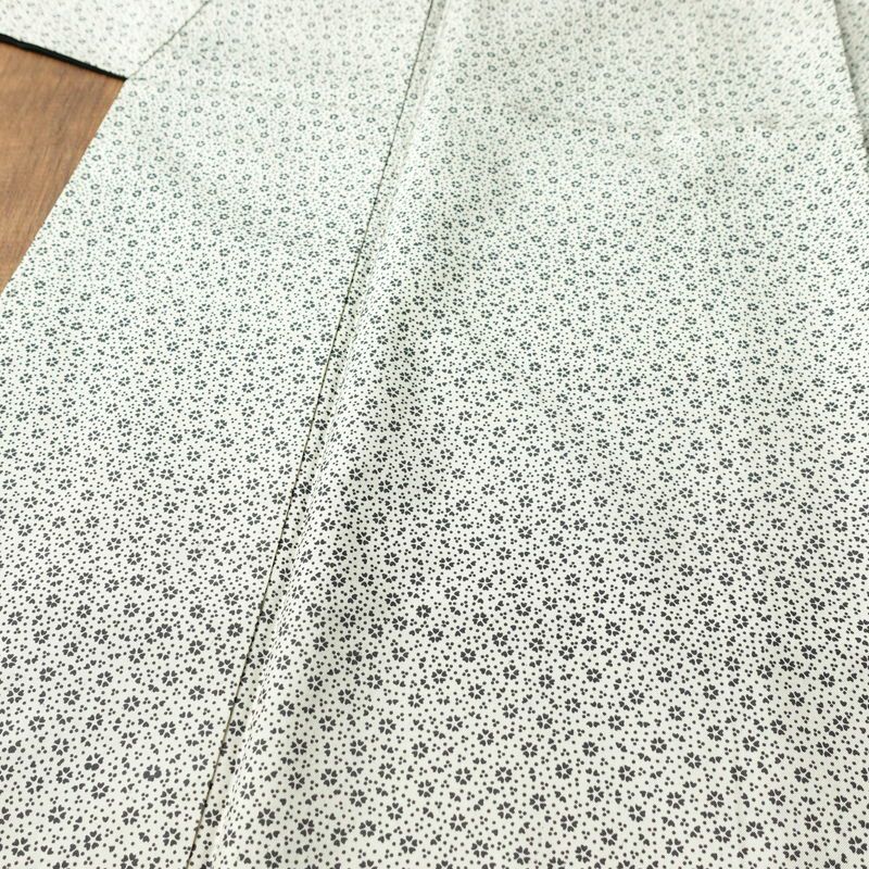 小紋 良品 総柄 正絹 花柄 袷仕立て 身丈157.5cm 裄丈63cm リサイクル着物 着物 白_画像5