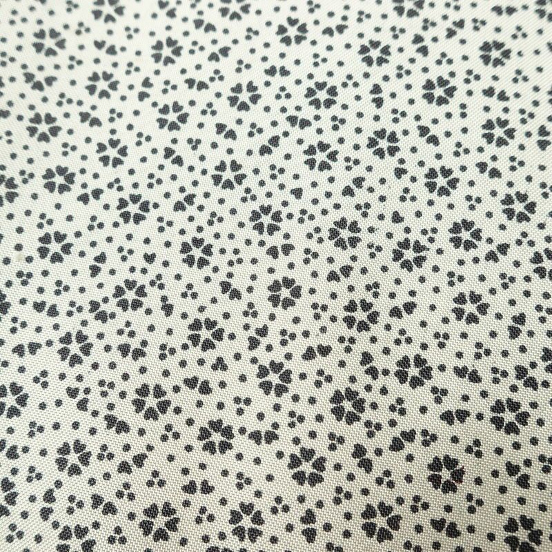 小紋 良品 総柄 正絹 花柄 袷仕立て 身丈157.5cm 裄丈63cm リサイクル着物 着物 白_画像9