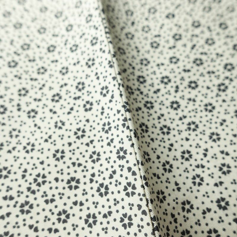 小紋 良品 総柄 正絹 花柄 袷仕立て 身丈157.5cm 裄丈63cm リサイクル着物 着物 白_画像11