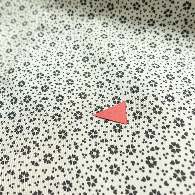 小紋 良品 総柄 正絹 花柄 袷仕立て 身丈157.5cm 裄丈63cm リサイクル着物 着物 白_画像17