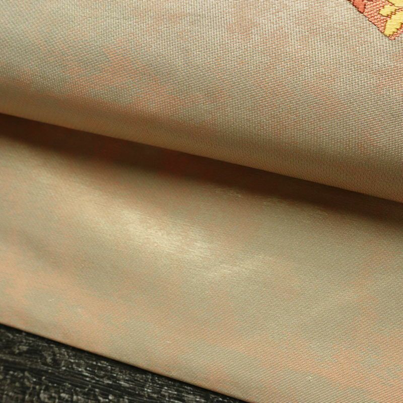 名古屋帯 太鼓柄 正絹 古典柄 名古屋仕立て なごや帯 リサイクル帯 帯 金糸 シンプル ベージュ_画像8