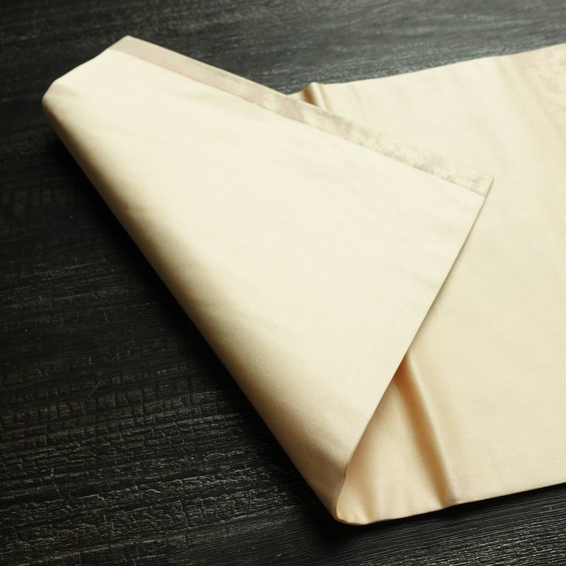 名古屋帯 太鼓柄 正絹 古典柄 名古屋仕立て なごや帯 リサイクル帯 帯 金糸 シンプル ベージュ_画像10