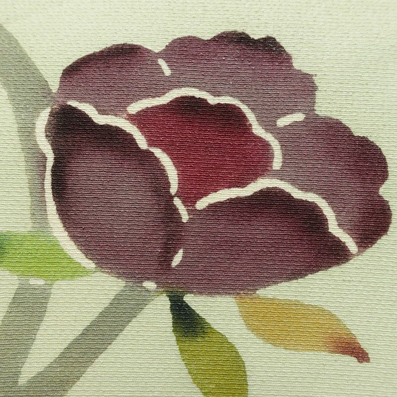 名古屋帯 太鼓柄 正絹 花柄 名古屋仕立て なごや帯 リサイクル帯 帯 シンプル 緑・うぐいす色_画像4