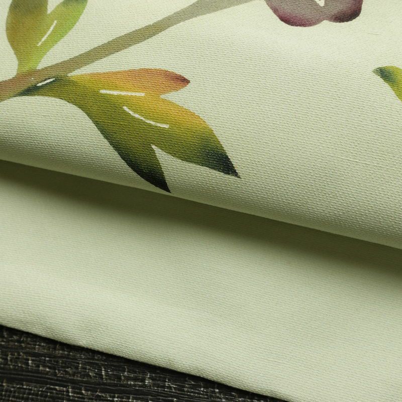 名古屋帯 太鼓柄 正絹 花柄 名古屋仕立て なごや帯 リサイクル帯 帯 シンプル 緑・うぐいす色_画像7