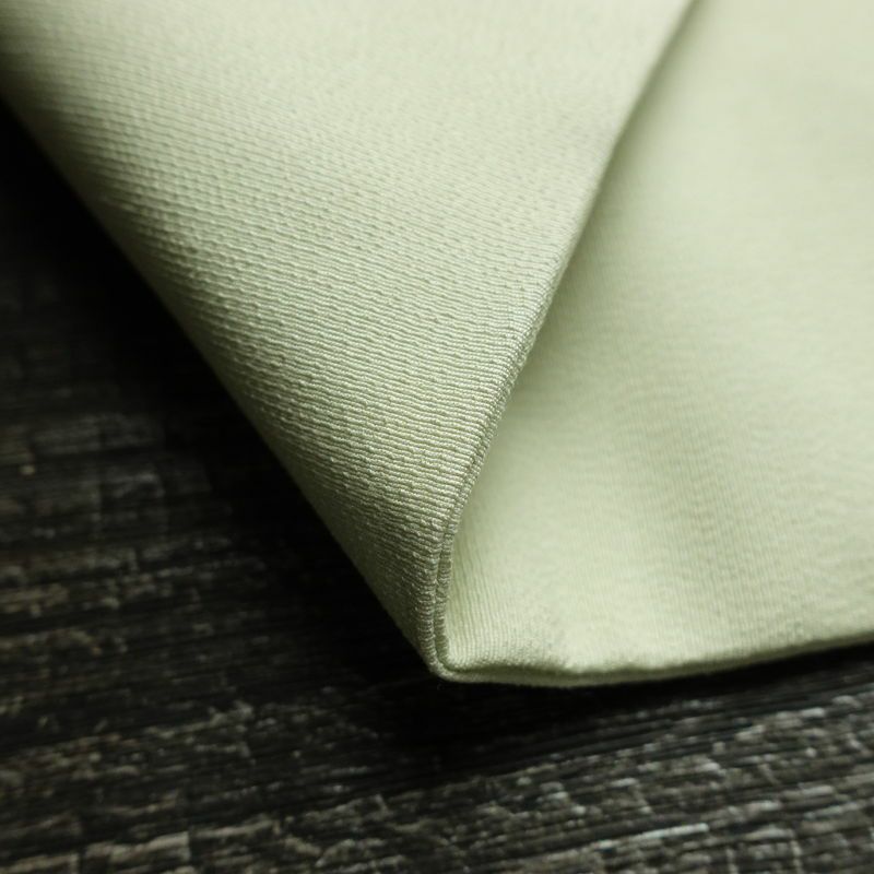 名古屋帯 太鼓柄 正絹 花柄 名古屋仕立て なごや帯 リサイクル帯 帯 シンプル 緑・うぐいす色_画像10