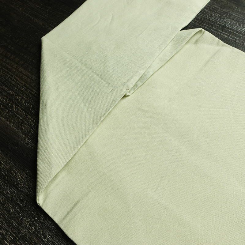 名古屋帯 太鼓柄 正絹 花柄 名古屋仕立て なごや帯 リサイクル帯 帯 シンプル 緑・うぐいす色_画像19