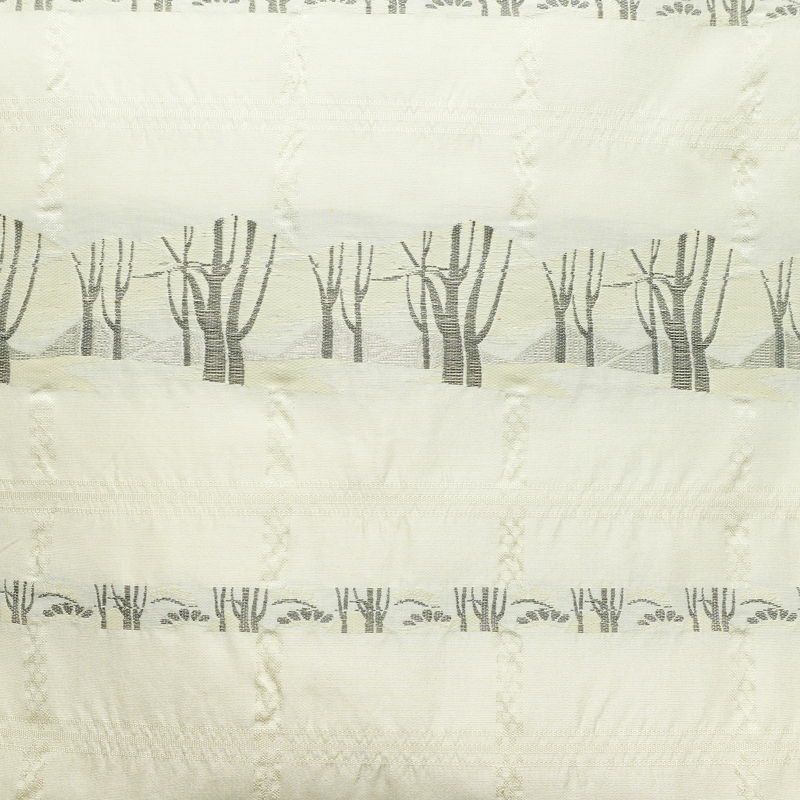 名古屋帯 六通柄 正絹 木の葉・植物柄 名古屋仕立て なごや帯 リサイクル帯 帯 白_画像2