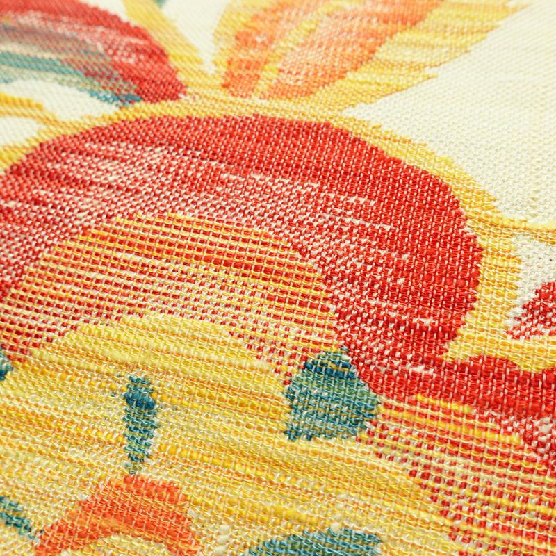 名古屋帯 六通柄 良品 正絹 花柄 松葉仕立て なごや帯 リサイクル帯 帯 紬地 クリーム_画像5