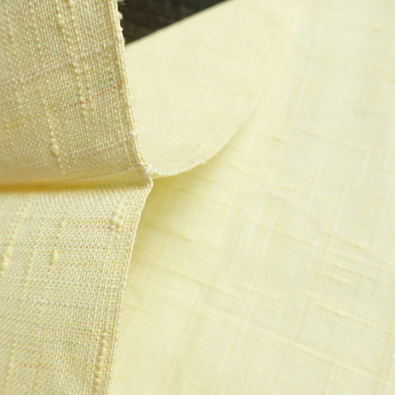 名古屋帯 六通柄 良品 正絹 花柄 松葉仕立て なごや帯 リサイクル帯 帯 紬地 クリーム_画像18