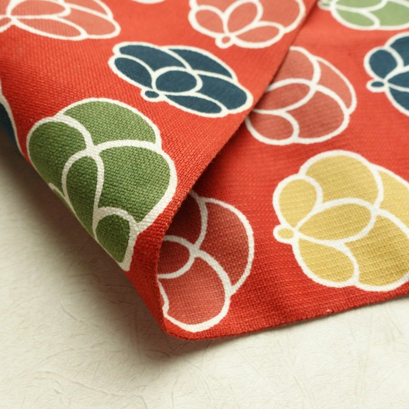 名古屋帯 全通柄 正絹 花柄 名古屋仕立て なごや帯 リサイクル帯 帯 モダン 赤・朱_画像11