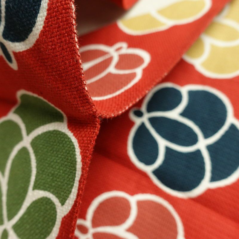 名古屋帯 全通柄 正絹 花柄 名古屋仕立て なごや帯 リサイクル帯 帯 モダン 赤・朱_画像20
